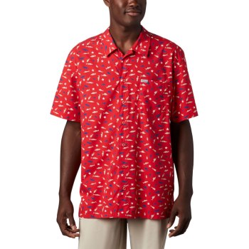 Columbia PFG Trollers Best Short Sleeve, Camisa Rojos Para Hombre | 820694-HTY